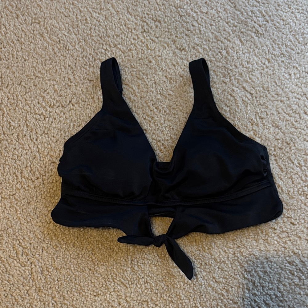 Maurice’s Black Tie-Front Bikini Top